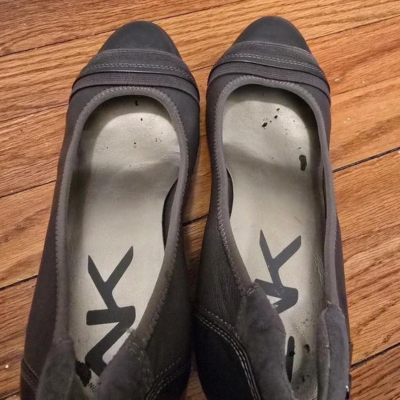 Anne Klein Heels Guardian Womens 9 Gray Leather Pumps - Picture 5 of 11